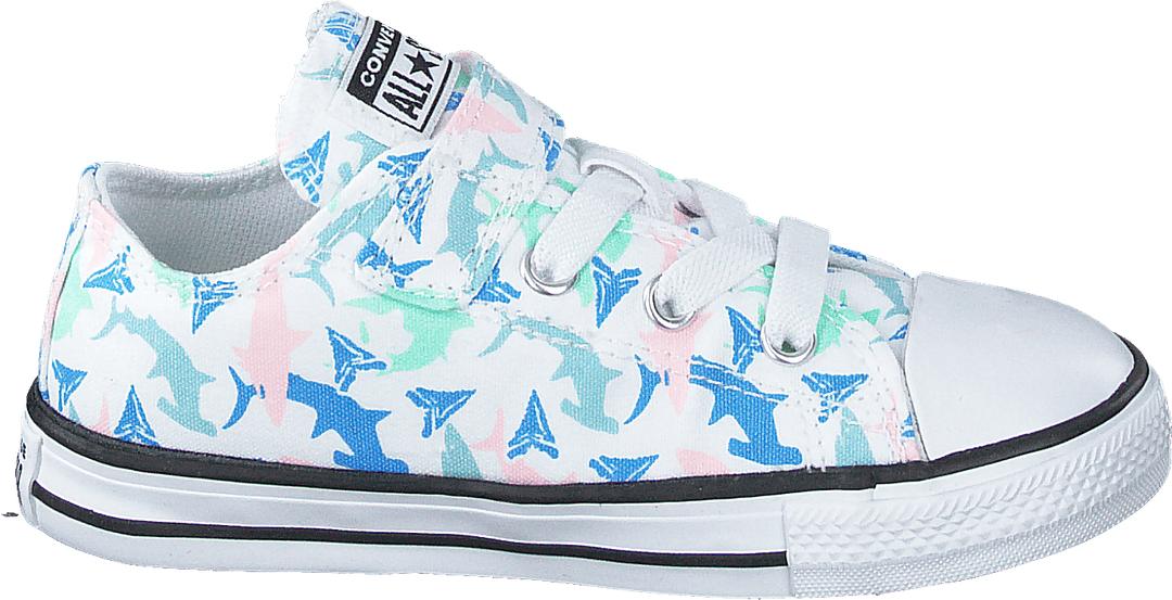 Chuck Taylor All Star 1v Shark White/Fresh Mint/svart