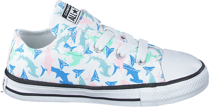 Chuck Taylor All Star 1v Shark White/Fresh Mint/svart