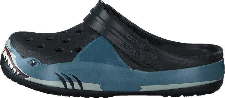 Fun Lab Shark Band Clog Kids Black