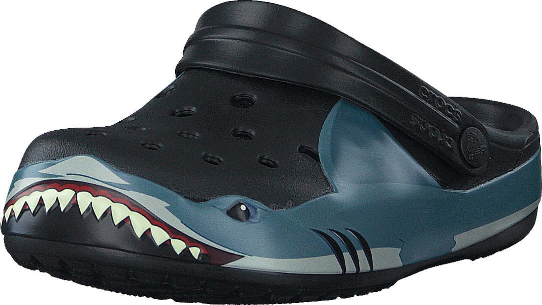 Fun Lab Shark Band Clog Kids Black