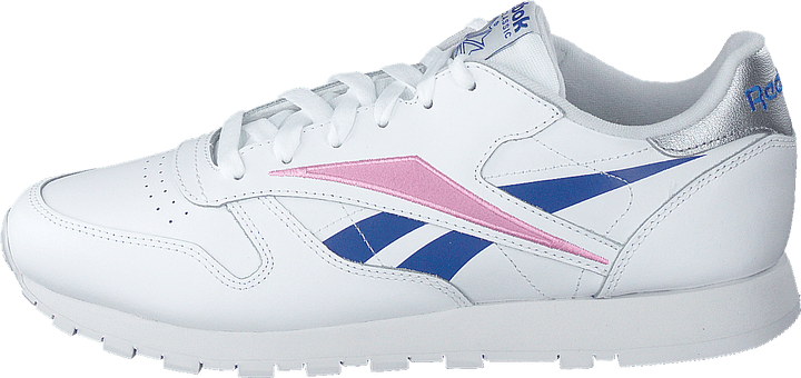 Cl Lthr Blanc/Bleu humble/Rose jasmin
