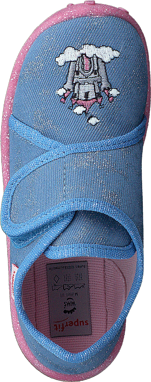 Tacheté Bleu clair/rose