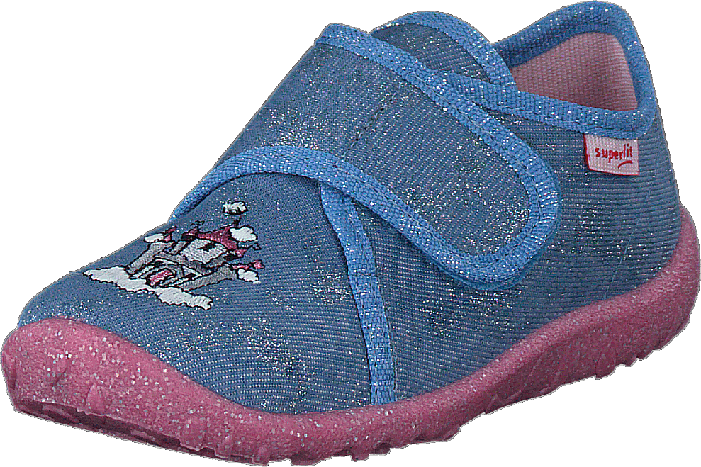 Tacheté Bleu clair/rose