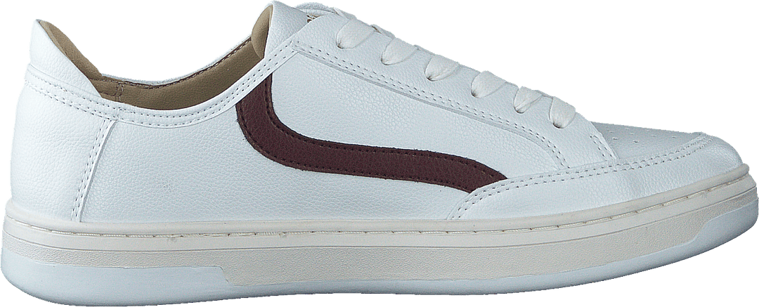 Basket Lux Low Trainer Optic/oxblood