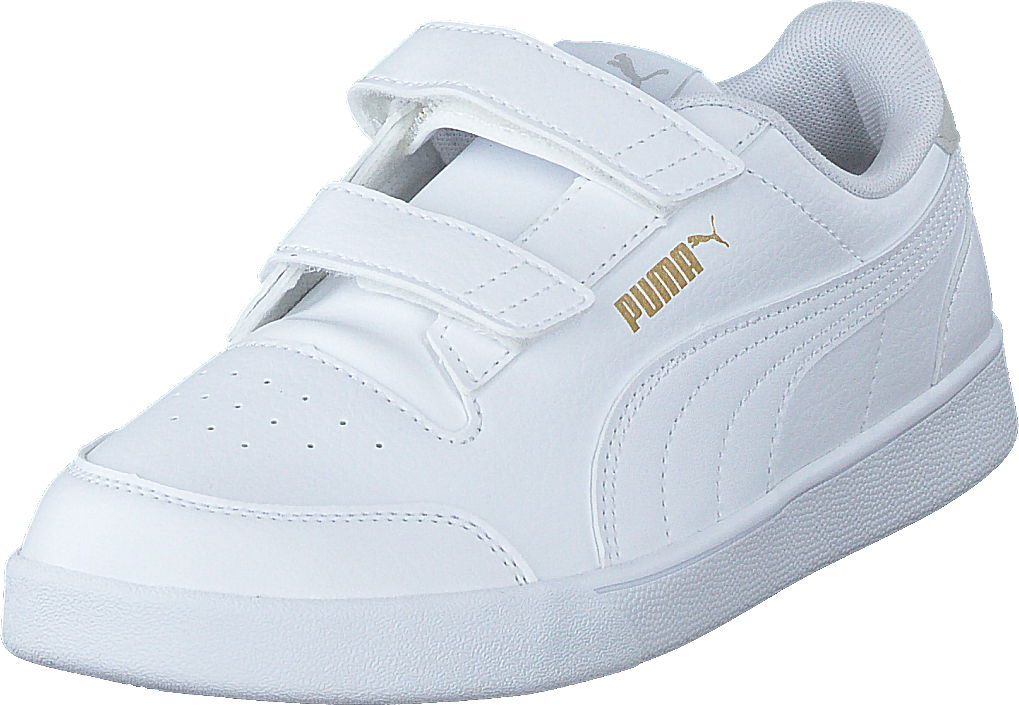 Puma Shuffle V Ps Vit-gråviolett-teamguld
