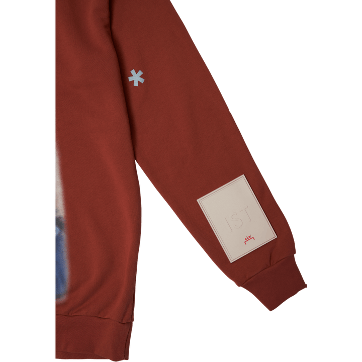 Rosso moderno a girocollo