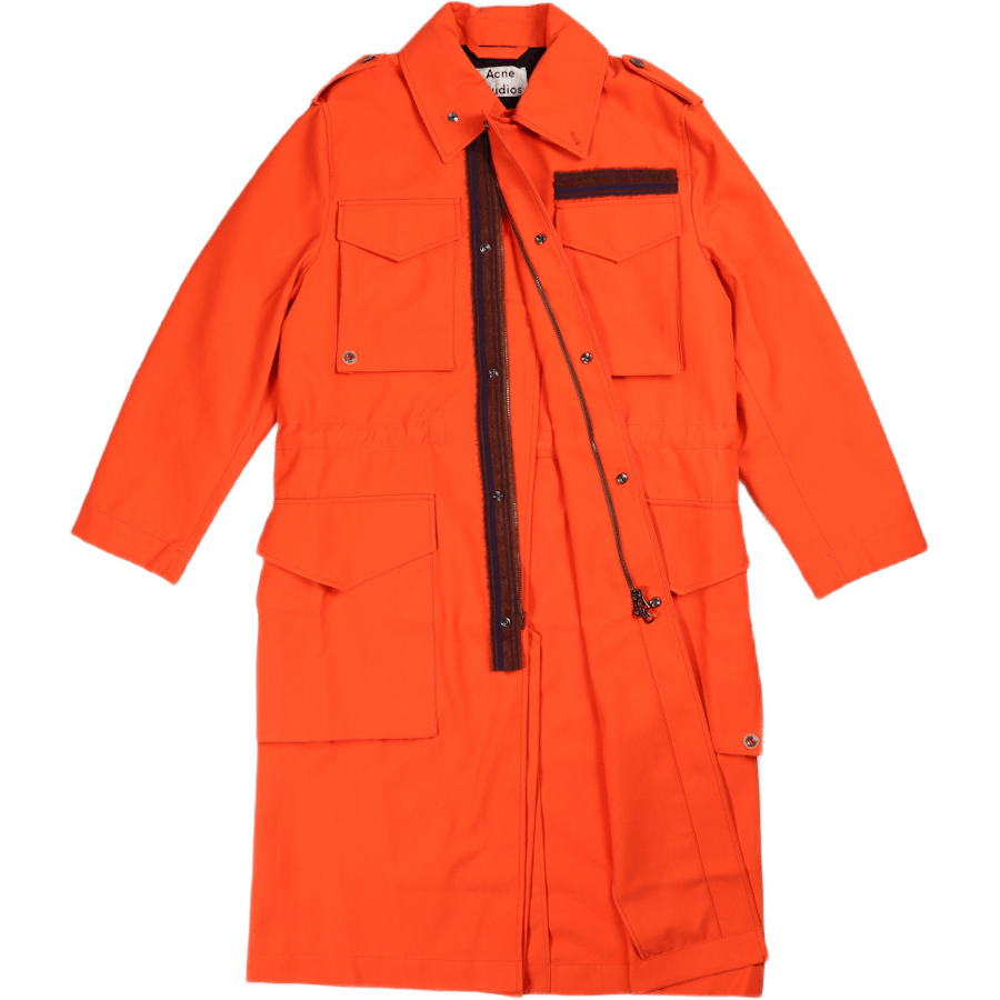 Parka larga naranja