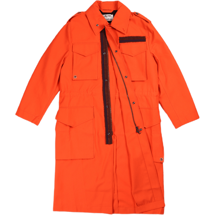 Parka larga naranja