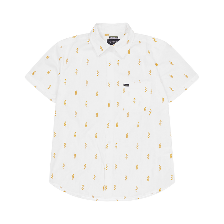 Charter Print Short Sleeve Wov White