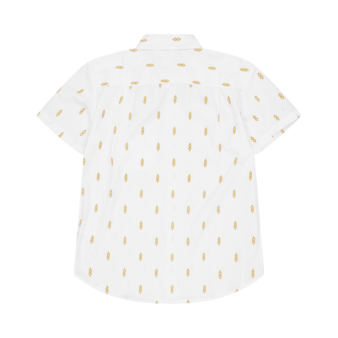 Charter Print Short Sleeve Wov White
