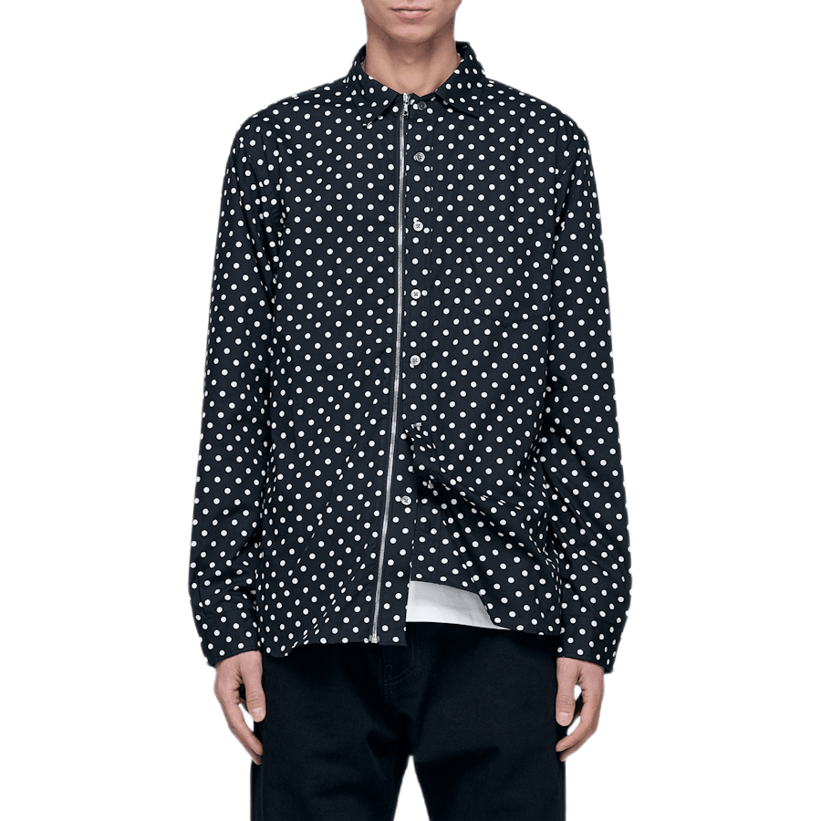 Camisa utilitária com fecho de correr Preto