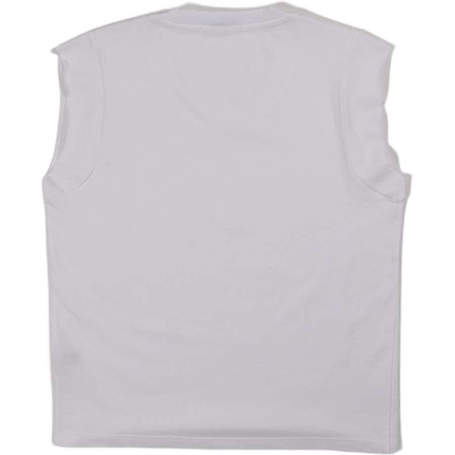 T-shirt à manches longues en jersey à torsion élevée, blanc