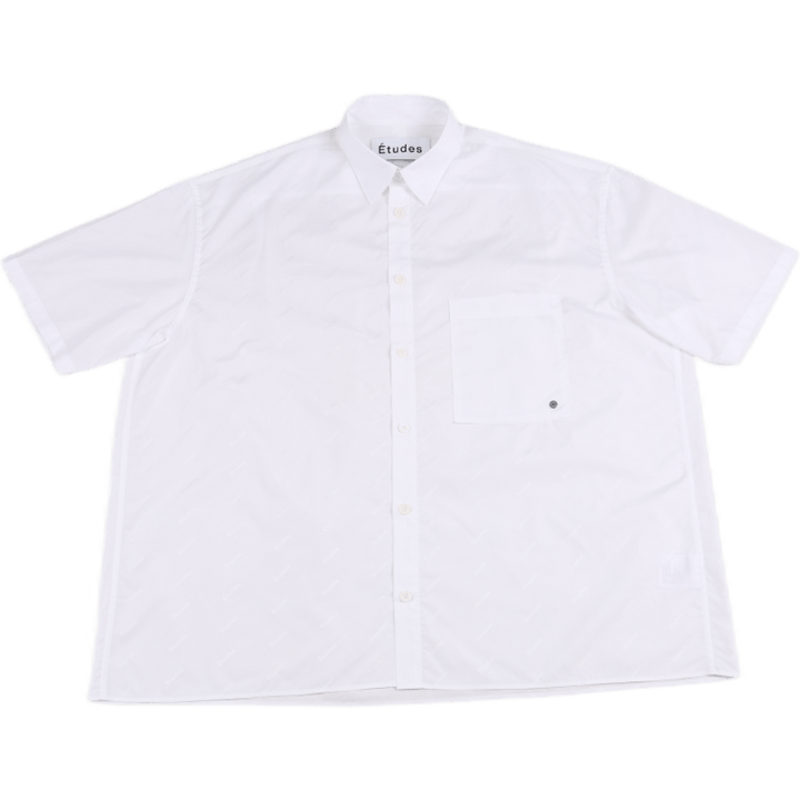 Illusion Kurzarm Monogramm Weiß