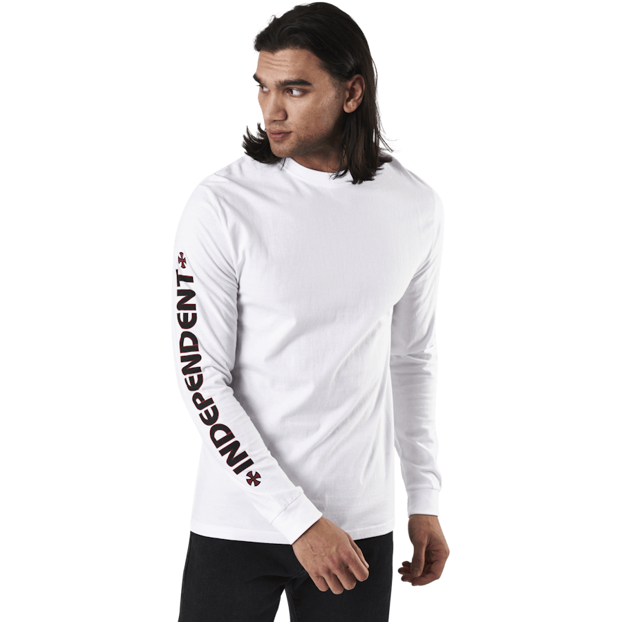 T-shirt à manches longues Bar Cross blanc