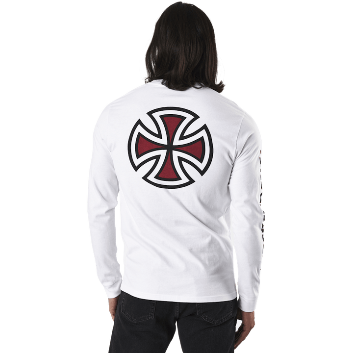 T-shirt à manches longues Bar Cross blanc