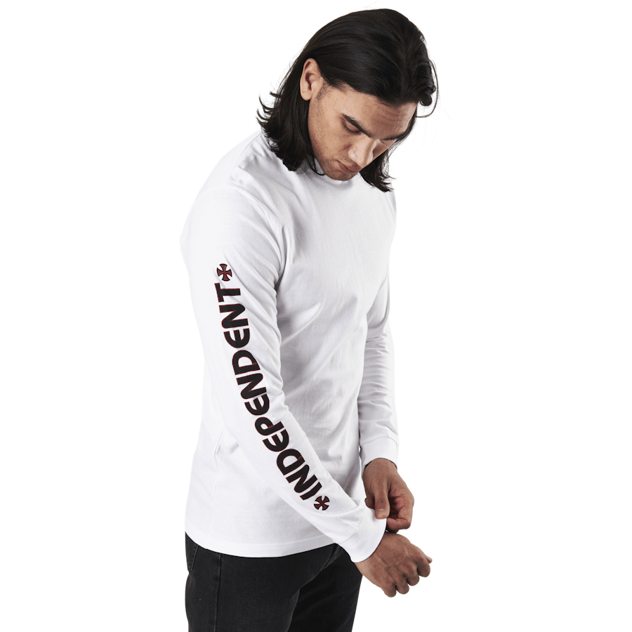 T-shirt à manches longues Bar Cross blanc