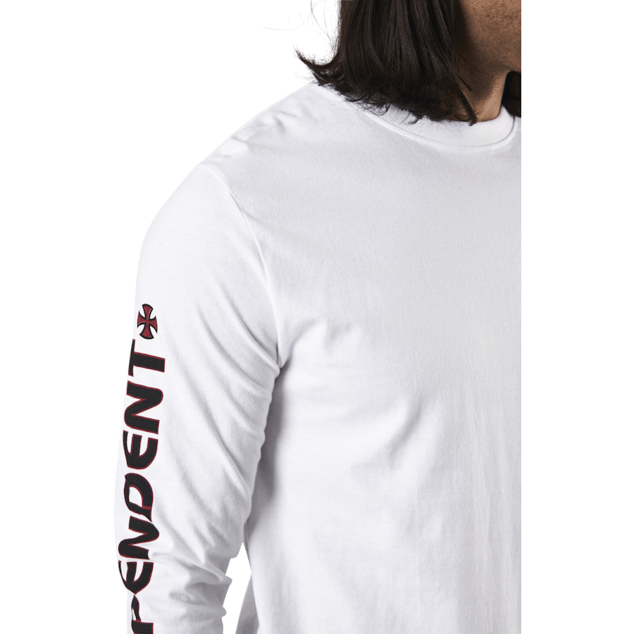 T-shirt à manches longues Bar Cross blanc