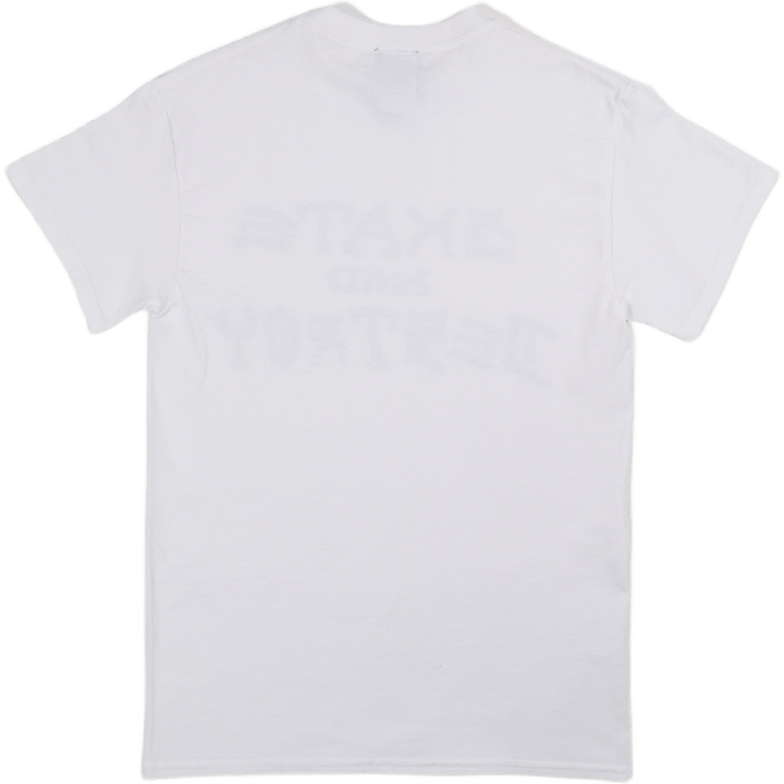 T-shirt blanc Skate And Destroy