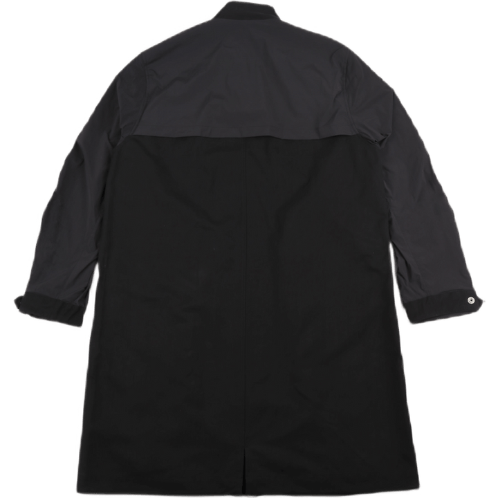 Parka in misto nylon nero