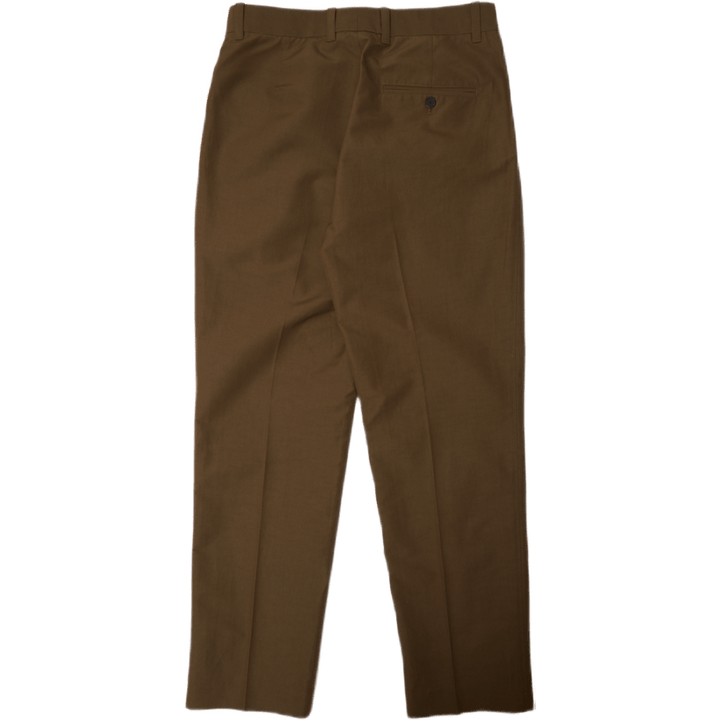 Einfache Bundfaltenhose Braun