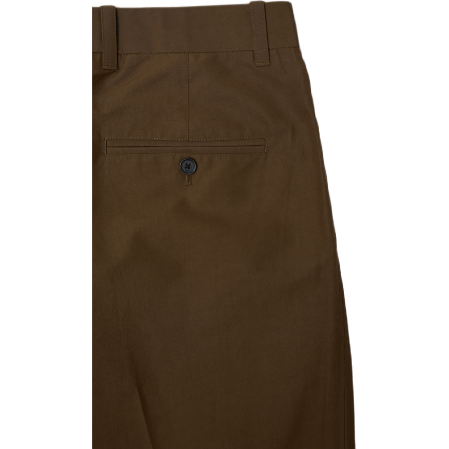 Einfache Bundfaltenhose Braun