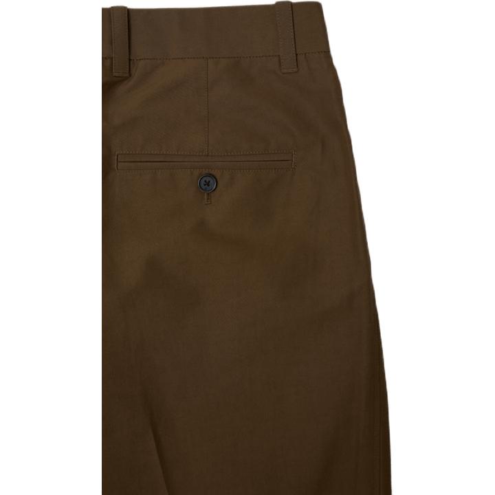 Einfache Bundfaltenhose Braun