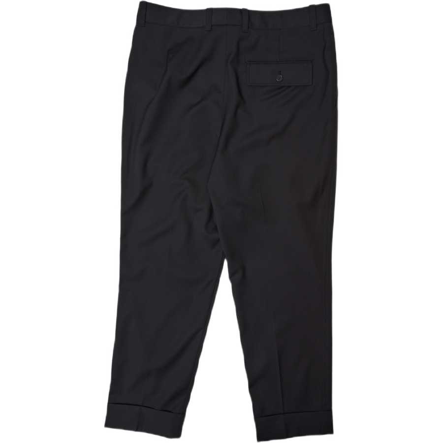 Single Pleat Tapered Byxa Svart