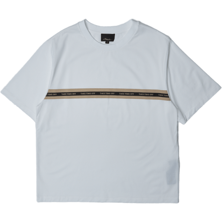 Box Cut Tee W Bedrukking Wit