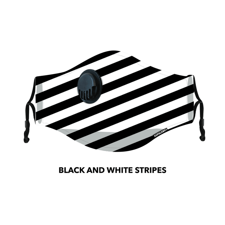 Li Aikuisten sankarinaamari Blk/wht Str Musta-valkoinen raita