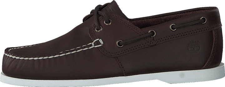 Chaussure bateau Cedar Bay en cuir pleine fleur marron foncé
