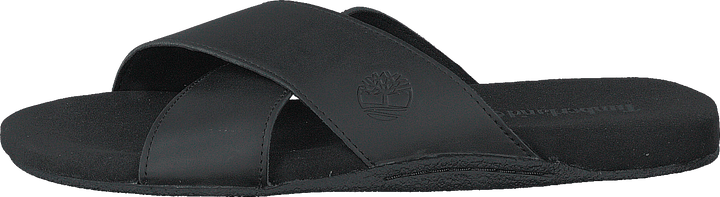 Seatonbay Crossstrapslide Schwarzes Leder