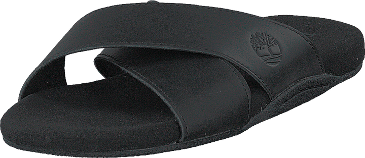 Seatonbay Crossstrapslide Schwarzes Leder