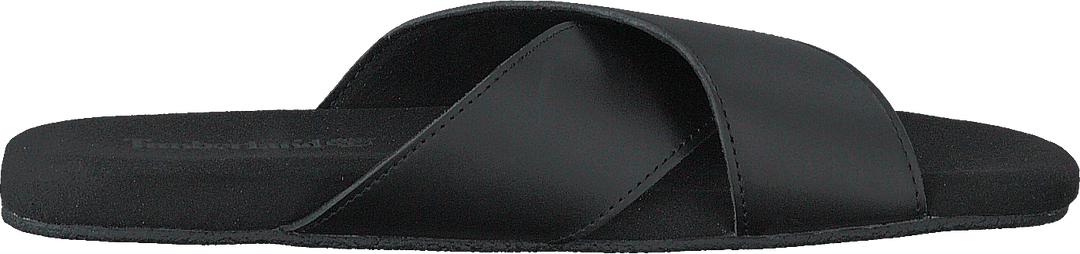 Seatonbay Crossstrapslide Schwarzes Leder