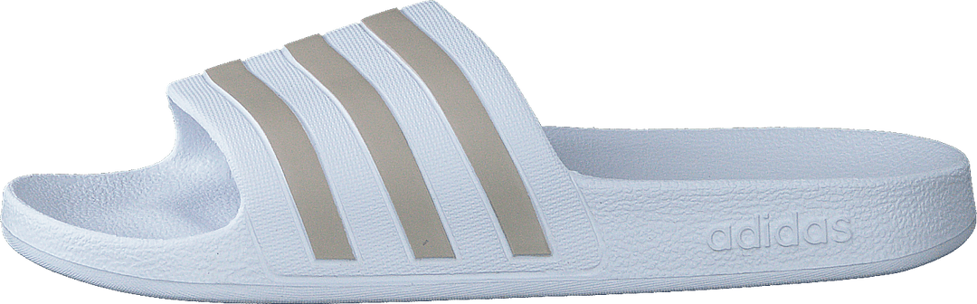 Claquettes Adilette Aqua Blanc nuage / Platine métallisé / Blanc nuage