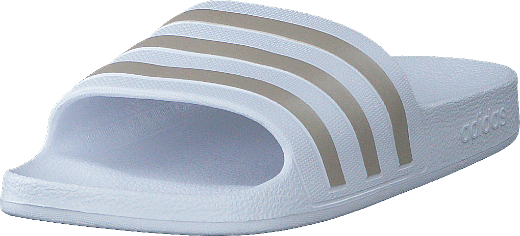 Claquettes Adilette Aqua Blanc nuage / Platine métallisé / Blanc nuage