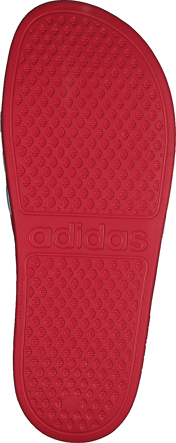 Claquettes Adilette Aqua pour enfants, rouge vif / blanc nuage / rouge vif
