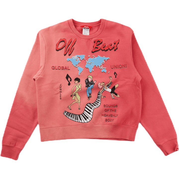 Global Union Crewneck Spray Dyed Red