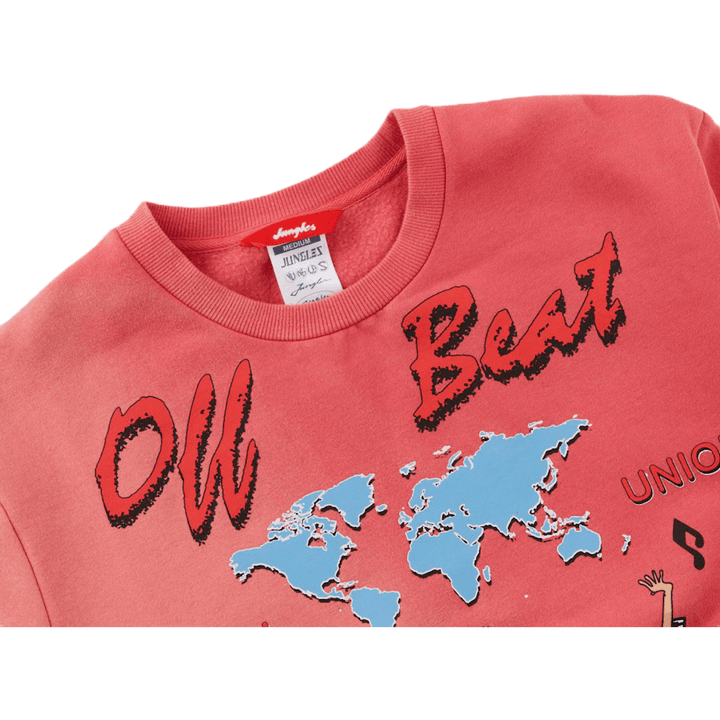 Global Union Crewneck Spray Dyed Red