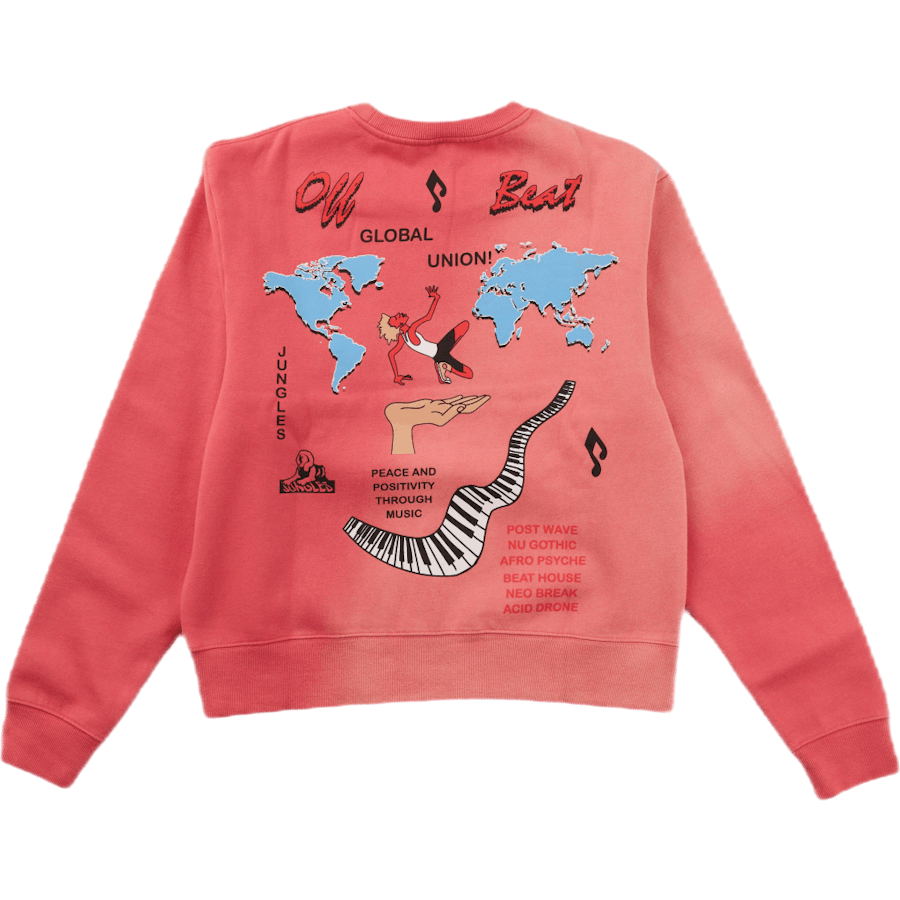 Global Union Crewneck Spray Dyed Red