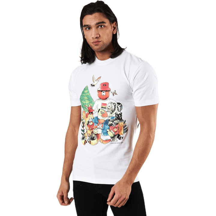 T-shirt Smiley Friends blanc