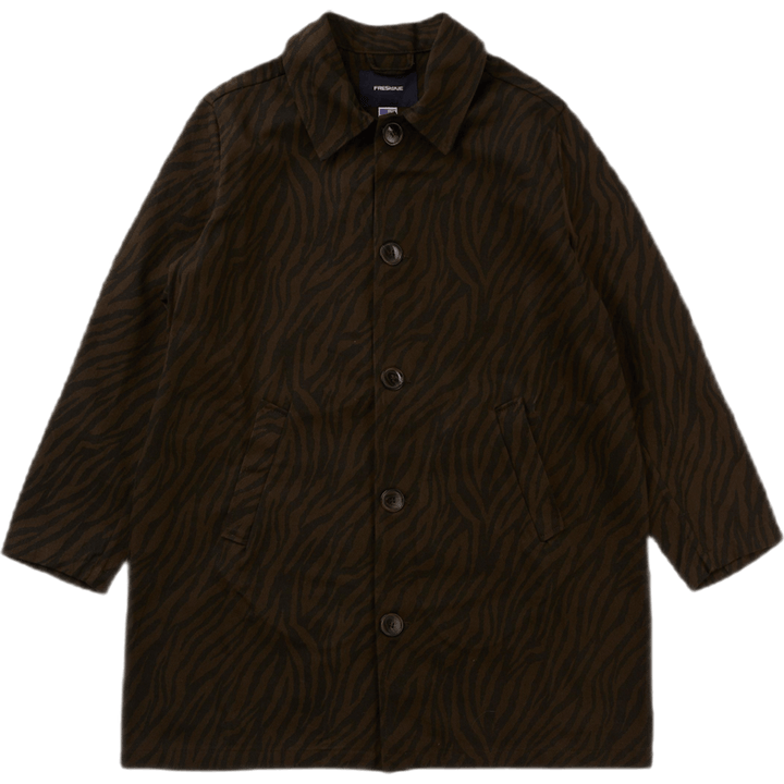 Zebra Trenchcoat Waldgrün