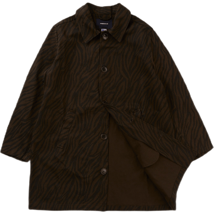 Zebra Trenchcoat Waldgrün