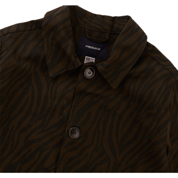 Zebra Trenchcoat Waldgrün