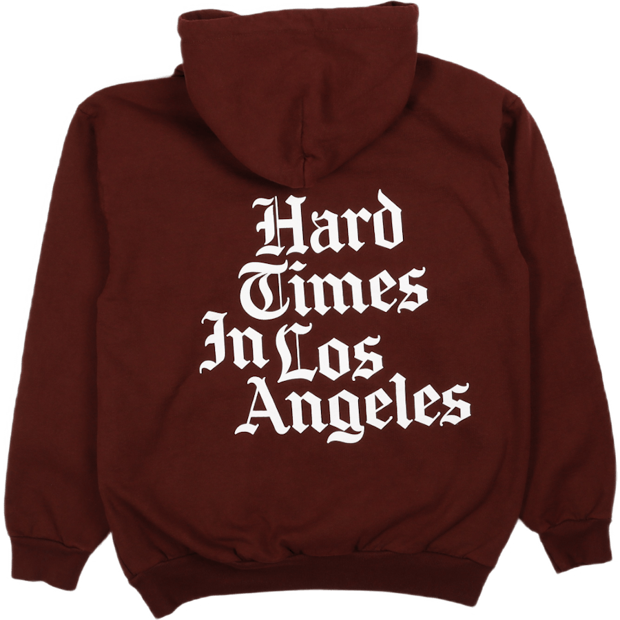 Harte Zeiten Kapuzenpulli Maroon
