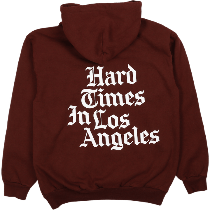 Harte Zeiten Kapuzenpulli Maroon