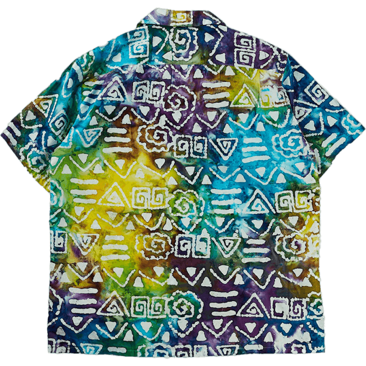 Lyhythihainen avoin kaulus Batik Multi