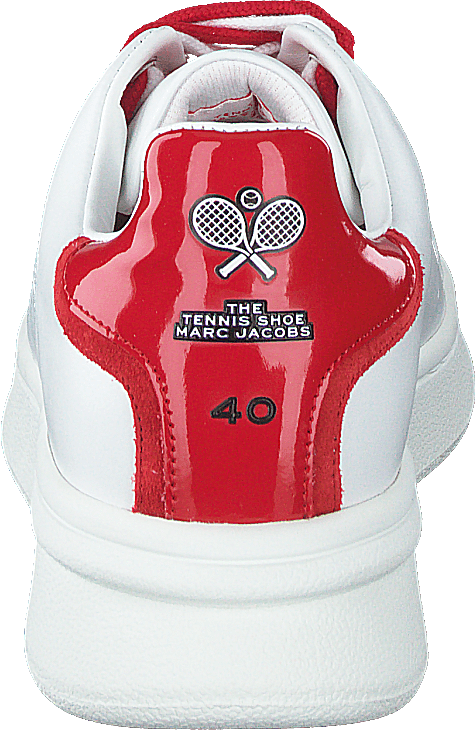 La zapatilla de tenis Blanco-rojo