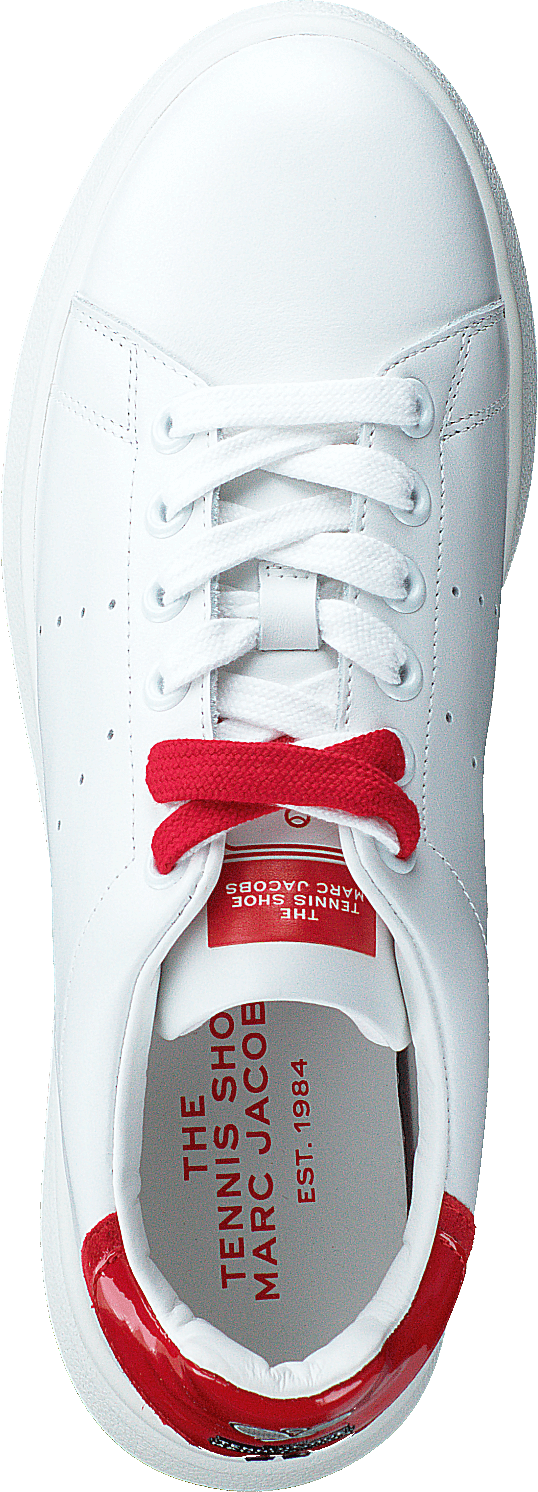 La zapatilla de tenis Blanco-rojo