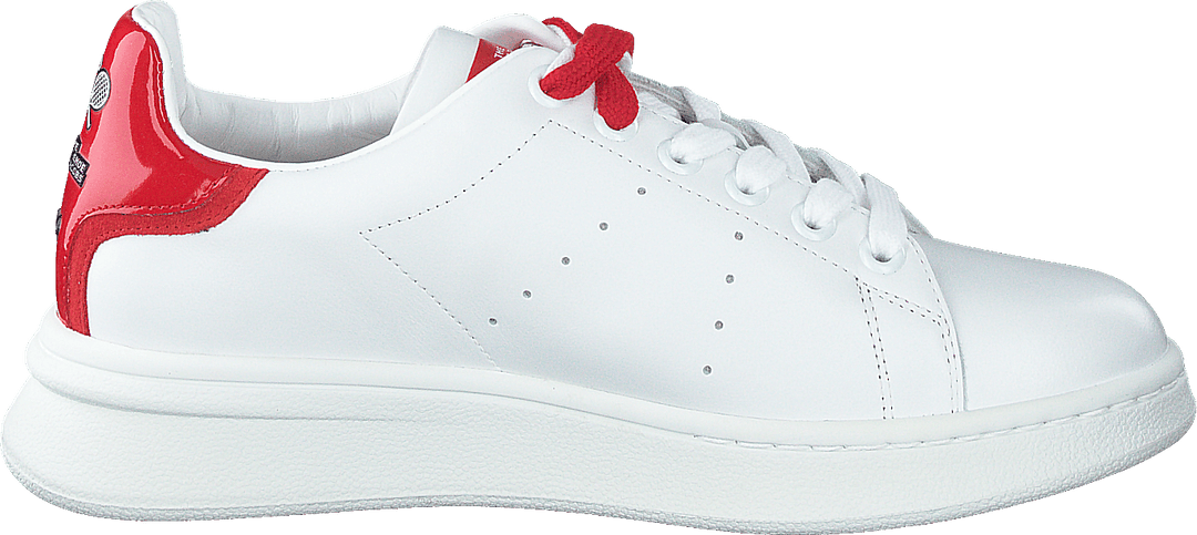 La zapatilla de tenis Blanco-rojo