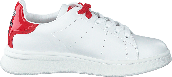 La zapatilla de tenis Blanco-rojo